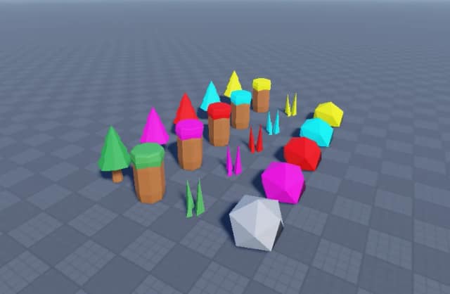 low-poly environmental assets